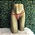 CALCINHA FIO DENTAL LUXO VERMELHA TULE GLITTER COM PINGENTE FLORAL - Imagem 1