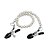 GRAMPOS/PRENDEDOR PARA MAMILOS SEIOS COM CORRENTE DE PÉROLAS BONDAGE E BDMS - Imagem 2