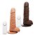 PROTESE COM VIBRO COM ESCROTO E VENTOSA 16,5 x 4 CM PENIS VIBRADOR - Imagem 1
