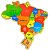 Quebra Cabeça Infantil Grande Educativo Mapa Brasil Madeira - Imagem 3