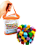 Brinquedo Educativo Cubos Coloridos Didático Encaixe Formas - Imagem 2