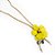Colar flor de jarina grande com fio de chamois - Imagem 5