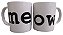Caneca Cerâmica Branca Meow 325ml - Imagem 1