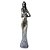 Estatueta Decorativa Mãe e Filho em Aço 39cm - Prata - Imagem 1
