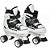 Patins Infantil 4 rodas Ajustável Preto com freio - DM Toys - Imagem 1