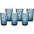 Jogo com 6 Copos Azul Diamond Vidro 470ml - DAYHOME - Imagem 2