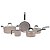 Conjunto de Panelas 5 Pcs Alumínio Saffron Champanhe BRINOX - Imagem 1