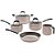 Conjunto de Panelas 5 Pcs Alumínio Saffron Champanhe BRINOX - Imagem 2