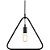Pendente em Metal Preto Triangular 36cm - MART - Imagem 1