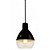 Pendente Baloom 40W Vidro E27 Preto Oval Ø17,5cm - TASCHIBRA - Imagem 1