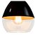 Pendente Baloom 40W Vidro E27 Preto Oval Ø17,5cm - TASCHIBRA - Imagem 2