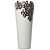 Vaso Decorativo Branco/Prata com Flores 27,5cm - FREECOM - Imagem 2
