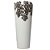 Vaso Decorativo Branco/Prata com Flores 27,5cm - FREECOM - Imagem 1