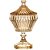 Potiche com Pé De Cristal Renaissance Âmbar Ø17,5cm Lyor - Imagem 1