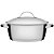 Caçarola Allegra 3,3L em Aço Inox com Fundo Triplo 22cm - Imagem 1