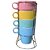 Jogo de 4 Xícaras Colors Pastel para Chá com Suporte 210ml - Imagem 2