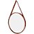 Espelho Decorativo Redondo Rose com Alça Marrom Ø60cm - FWB - Imagem 1