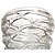 Vaso Decorativo Alto Relevo Branco 28cm Vidro - BELLA VITA - Imagem 2