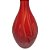 Vaso Decorativo Alto em Vidro 38cm Vermelho Detalhado - Imagem 3