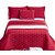 Cobre Leito Rubi King com 5 Peças Vermelho - Sulamita - Imagem 1