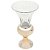 Vaso Decorativo Alto em Vidro Base Dourada 19x38cm - ROJEMAC - Imagem 1
