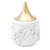 Vaso Porcelana Marble Branco com Dourado 13x17cm - ROJEMAC - Imagem 2