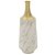 Vaso Decorativo Porcelana Marble 12x32cm Branco com Dourado - Imagem 1