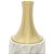 Vaso Decorativo Porcelana Marble 12x32cm Branco com Dourado - Imagem 2