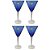 Conjunto com 4 Taças para Martini Azul Royal - Imagem 1