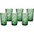 Jogo com 6 Copos Verde Diamond Vidro 470ml - DAYHOME - Imagem 2