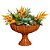 Vaso Floreira em Cerâmica com Pé 38cm Laranja - Ana Claudia - Imagem 1