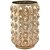 Vaso Decorativo em Vidro Dourado 30x19cm - Grillo - Imagem 1