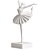 Estatueta Bailarina Arabesque em Poliresina 25cm Branco Mart - Imagem 2