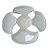 Petisqueira Cata-vento em Cerâmica 5 Peças – Branca - Imagem 5