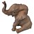 Jogo de Elefantes Realistas Decorativo Resina 2 peças 15cm - Imagem 2