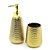 Kit Para Banheiro Dourado de Cerâmica 2 Peças - Mart - Imagem 1