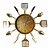 Relógio de Parede de Talheres Dourado 25 cm – IMPORIENTE - Imagem 1