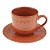 Jogo de 4 Xícara p/Chá em Porcelana 250ml Vermelho – Wolff - Imagem 1