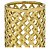 Vaso Decorativo Vazado em Cerâmica 25cm Dourado – Mabruk - Imagem 2