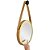 Espelho Dourado Led 30cm Iluminação Alça Alumínio - Amigold - Imagem 2