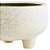Cachepot em Cerâmica Bege Grande com Pé 20x20x11,5 - Mart - Imagem 3