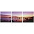 Conjunto 3 Quadros de Vidro Luxo Paisagem Sunset - Jolitex - Imagem 1