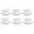 Jogo de 6 Xícaras com Pires Clean em Porcelana 220ml Branco - Imagem 1