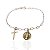 Pulseira de Nossa Senhora das Graças com cruz Prata925 com oxidação na corrente cartier. - Imagem 1