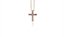 Colar Cruz  zircônia branca 3mm folheado  a ouro 18k - Imagem 3