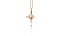 Colar Crucifixo NSª Aparecida  zircônia azul folheado  a ouro 18k - Imagem 3