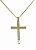 Colar Crucifixo Vela zircônia branca e amarela folheado a ouro 18k - Imagem 3