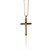 Colar Crucifixo Vela zircônia branca e amarela folheado a ouro 18k - Imagem 4