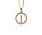 Colar Vela LD circ. 23 toda em  zircônia folheado a ouro 18k - Imagem 3