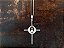 Colar Crucifixo NSª Aparecida  zircônia azul em Prata 925 - Imagem 1